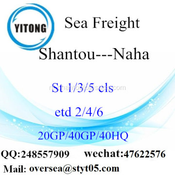 Shantou poort zeevracht verzending naar Naha